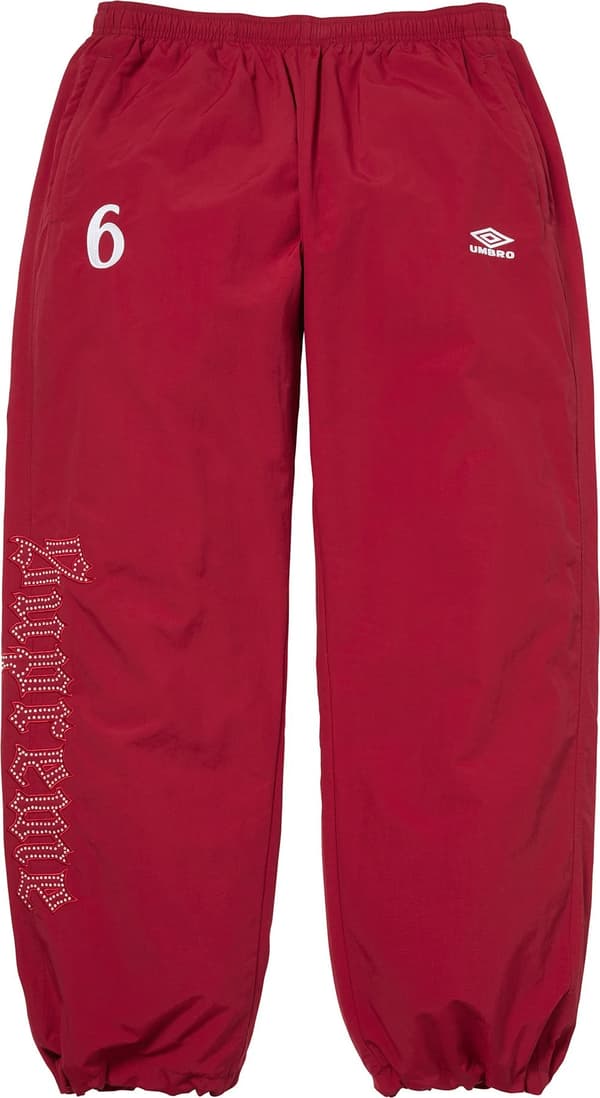 Supreme®/Umbro® Rhinestone Track Pant - Red (front)