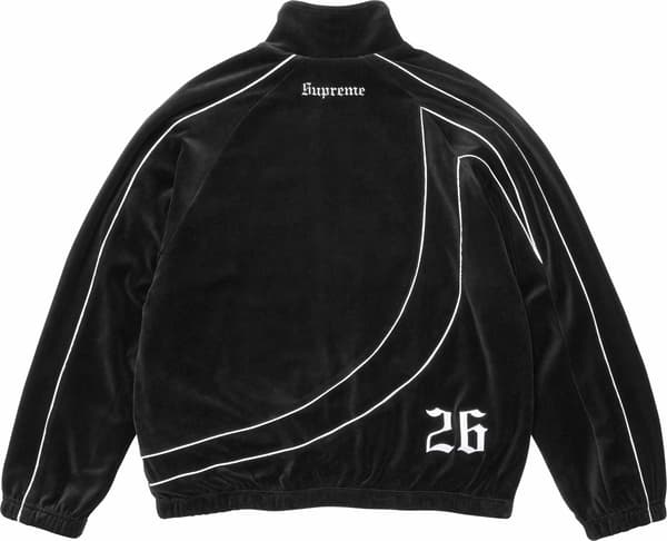 Supreme®/Umbro® Velour Track Jacket - Black (detail)