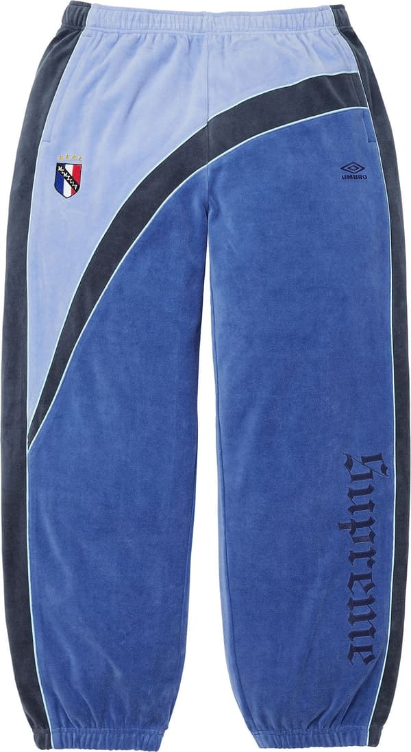 Supreme®/Umbro® Velour Track Pant - Blue (front)