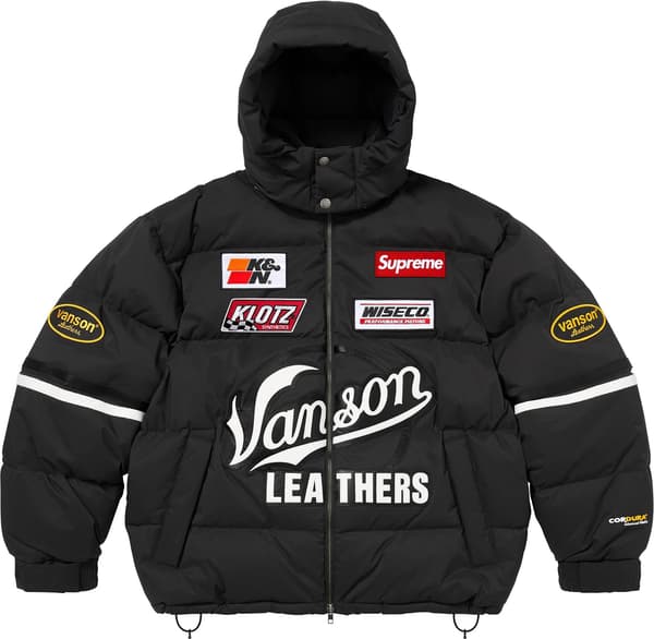 Supreme®/Vanson Leathers® Cordura® Down Jacket - Black (front)