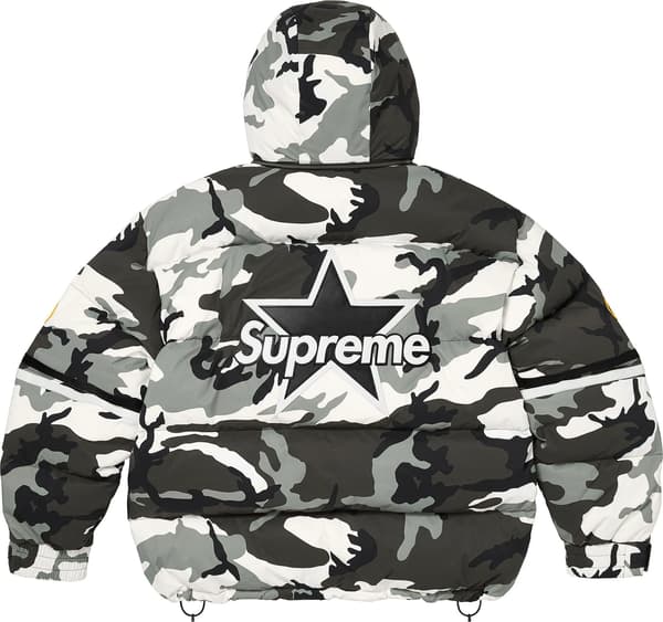 Supreme®/Vanson Leathers® Cordura® Down Jacket - Snow Camo (detail)
