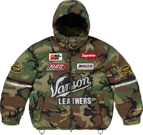 Supreme®/Vanson Leathers® Cordura® Down Jacket Woodland Camo