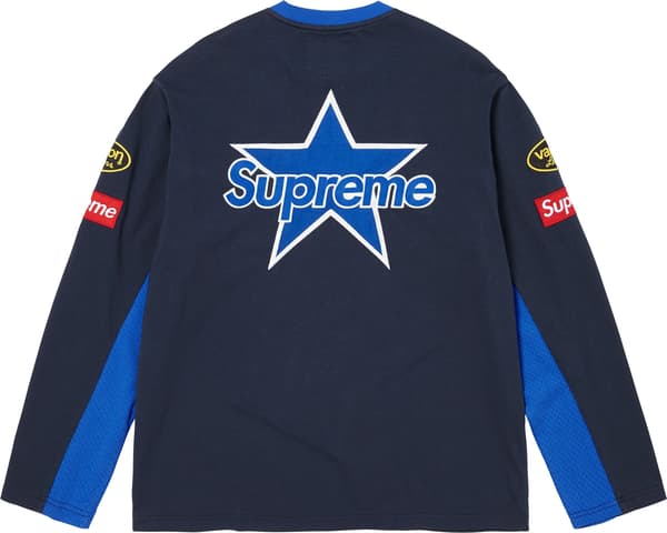 Supreme®/Vanson Leathers® L/S Top - Navy (detail)