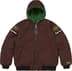 Supreme®/Vanson Leathers® Reversible Quilted Hooded Jacket - Brown (detail)