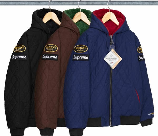 Supreme®/Vanson Leathers® Reversible Quilted Hooded Jacket - Group Shot