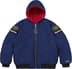 Supreme®/Vanson Leathers® Reversible Quilted Hooded Jacket - Navy (detail)