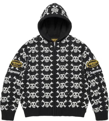 Supreme®/Vanson Leathers® Skull Zip Up Hooded Sweater