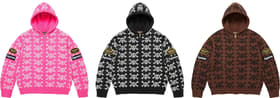 Supreme®/Vanson Leathers® Skull Zip Up Hooded Sweater