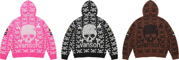 Supreme®/Vanson Leathers® Skull Zip Up Hooded Sweater - Group Shot