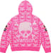 Supreme®/Vanson Leathers® Skull Zip Up Hooded Sweater - Pink (detail)