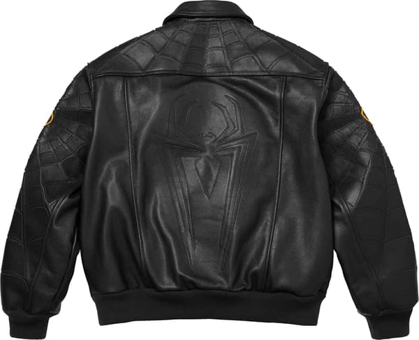 Supreme®/Vanson Leathers® Spider-Man Jacket - Black (detail)
