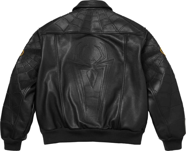 Supreme®/Vanson Leathers® Spider-Man Jacket - Black (detail)