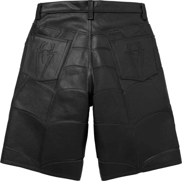 Supreme®/Vanson Leathers® Spider-Man Short - Black (detail)