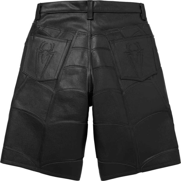 Supreme®/Vanson Leathers® Spider-Man Short - Black (detail)