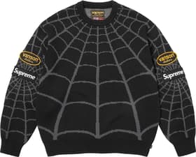 Supreme®/Vanson Leathers® Spider-Man Sweater Black