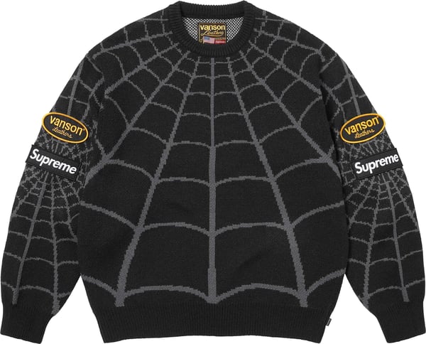 Supreme®/Vanson Leathers® Spider-Man Sweater - Black (front)