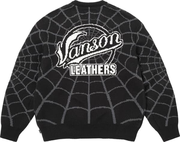 Supreme®/Vanson Leathers® Spider-Man Sweater - Black (detail)