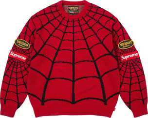 Supreme®/Vanson Leathers® Spider-Man Sweater Red
