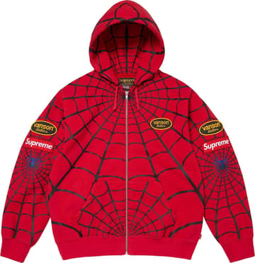 Supreme®/Vanson Leathers® Spider-Man Zip Up Hooded Sweatshirt