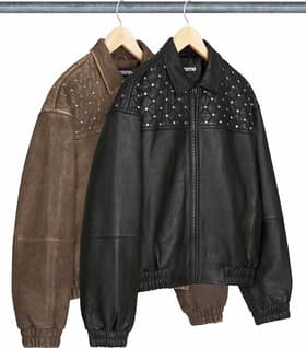 Swarovski® Studded Quilted Leather Jacket