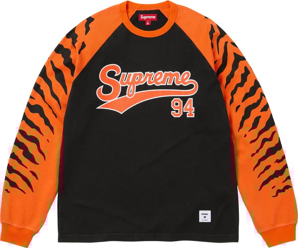 Tiger Raglan L/S Top - Black (front)