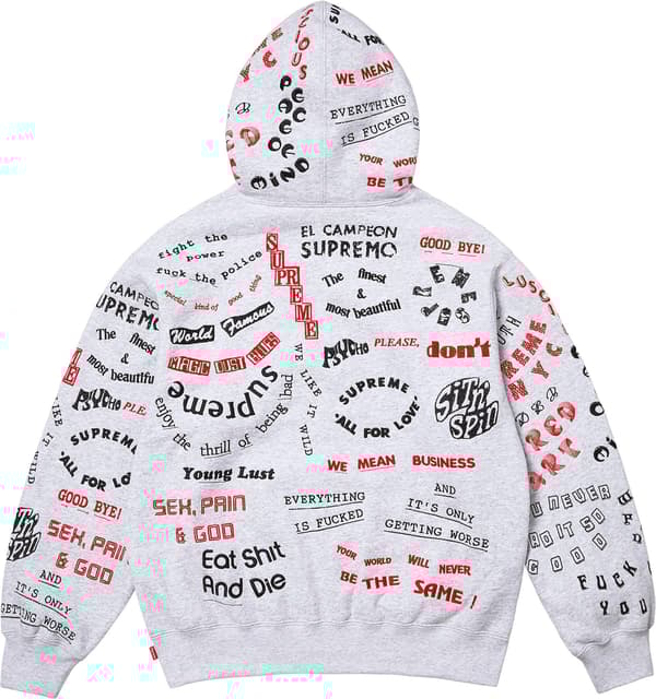 Too Deadly Hooded Sweatshirt - Ash Grey (detail)