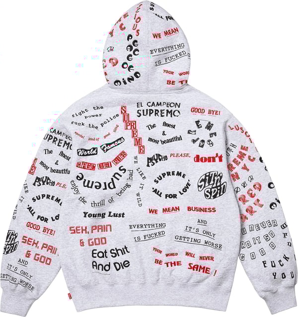 Too Deadly Hooded Sweatshirt - Ash Grey (detail)