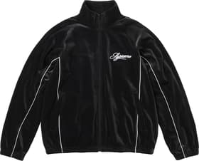 Velour Mesh Track Jacket Black