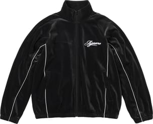 Velour Mesh Track Jacket Black