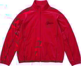 Velour Mesh Track Jacket Red
