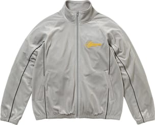 Velour Mesh Track Jacket Silver