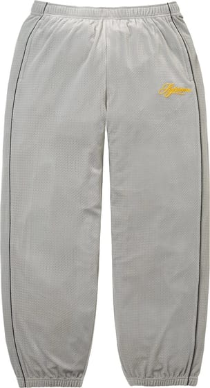 Velour Mesh Track Pant Silver