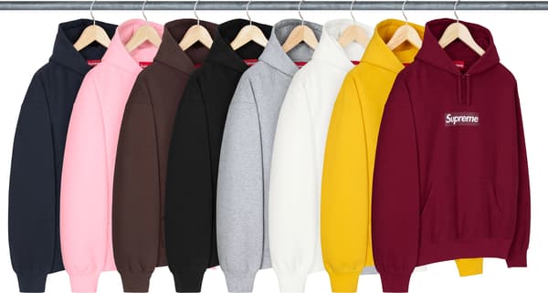 Washed Box Logo Hooded Sweatshirt - Group Shot