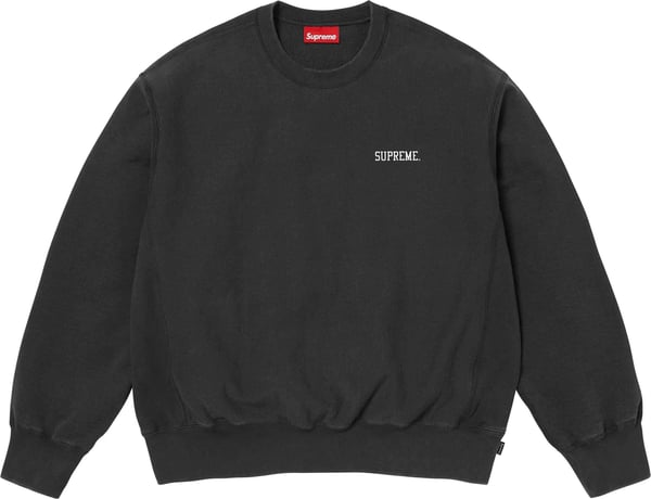 Washed Crewneck - Black (front)