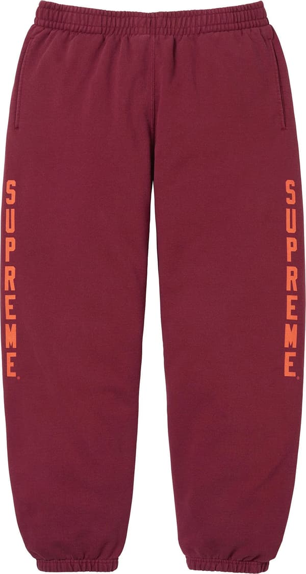 Washed Logo Sweatpant - Cardinal (front)