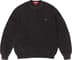 Washed Small Box Waffle Sweater - Black (front)