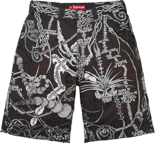 Wombat Embroidered Work Short - Black (front)