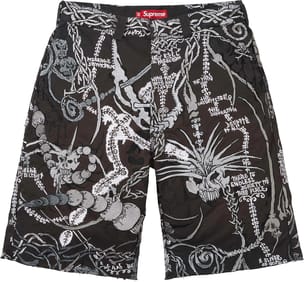 Wombat Embroidered Work Short Black