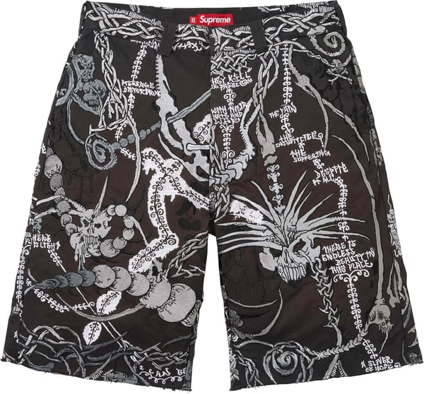 Wombat Embroidered Work Short - Black (front)