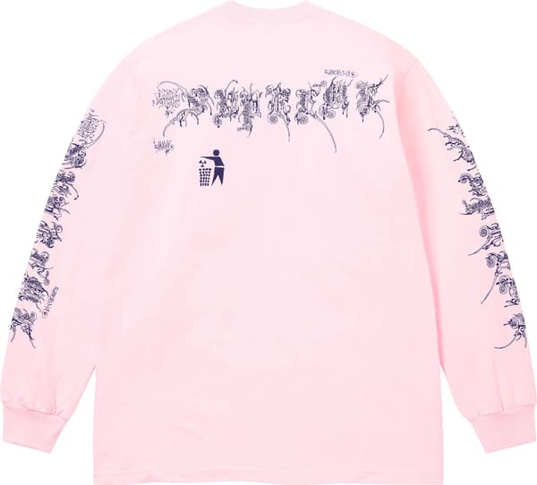 Wombat Bastards L/S Tee - Light Pink (detail)