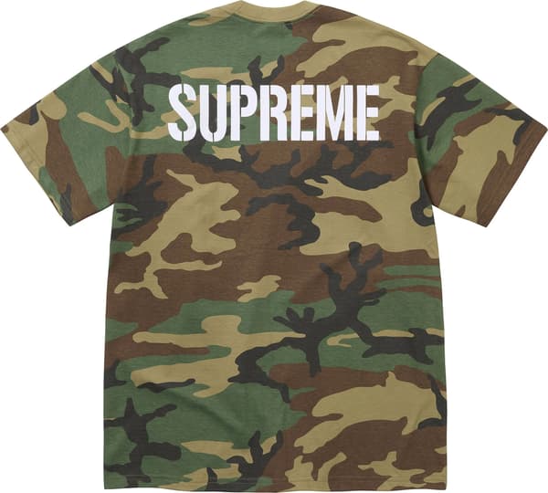 World Famous Tee - Woodland Camo (detail)