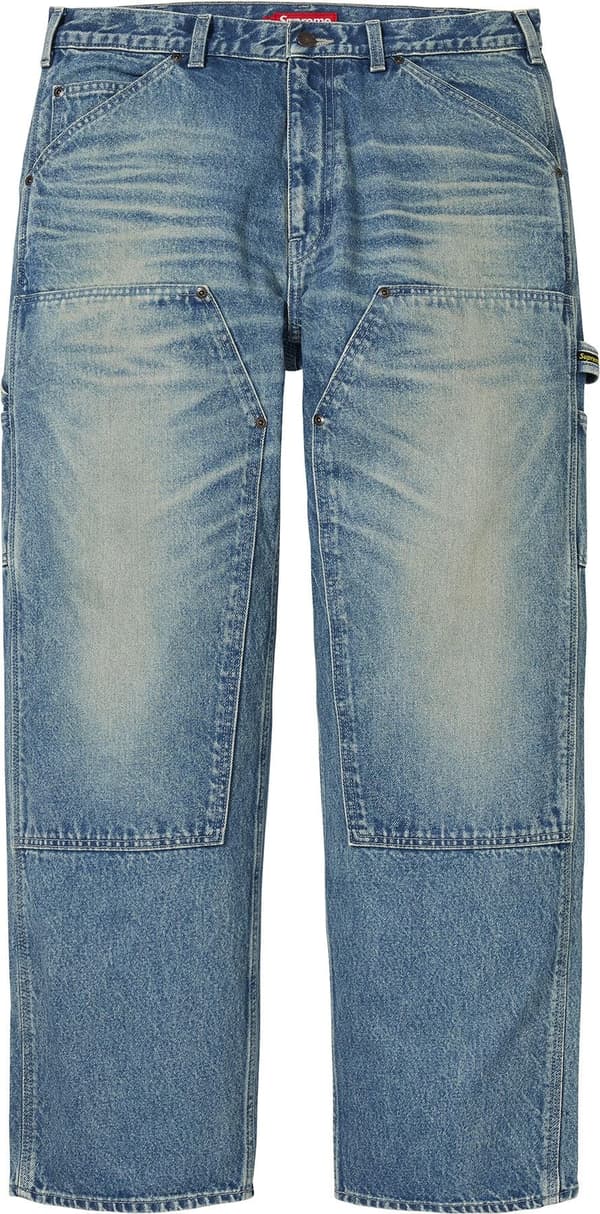 Worn Double Knee Painter Pant - Denim (front)