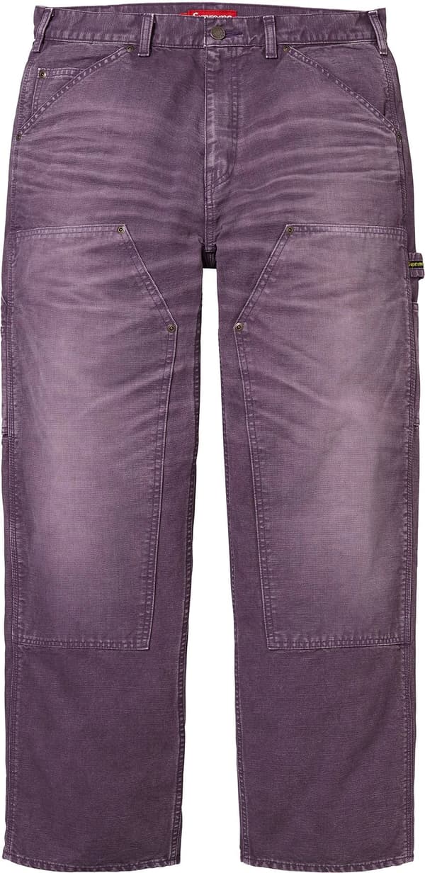 Worn Double Knee Painter Pant - Purple (front)