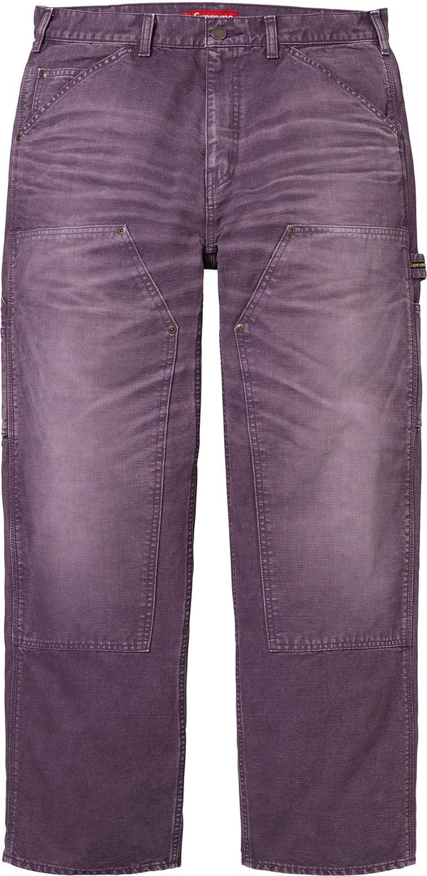 Worn Double Knee Painter Pant - Purple (front)
