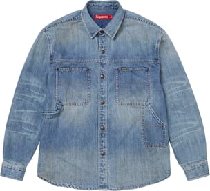 Worn Snap Painter Shirt Denim