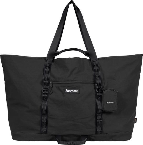 X-Large Tote Bag + Utility Pouch - Black (front)