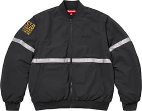 Zip-Off Sleeve Reflective Stripe Jacket Black