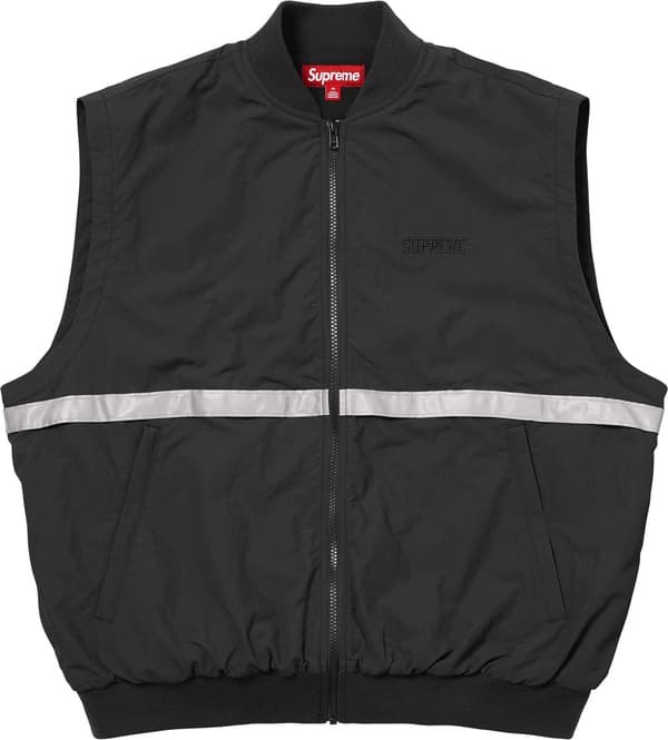 Zip-Off Sleeve Reflective Stripe Jacket - Black (detail)